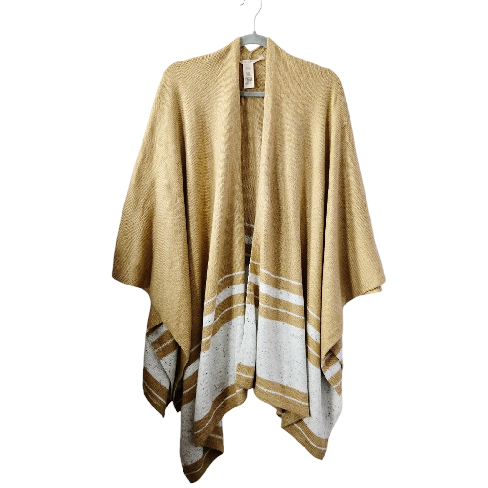 Soft Surroundings One Size Fits Most Leonie Knit Wool Blend Wrap‎ Poncho